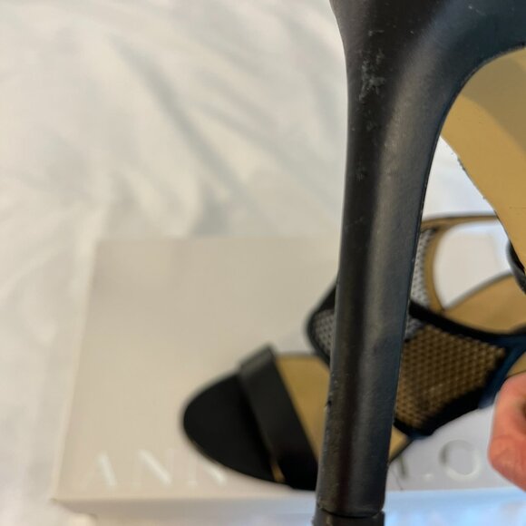 Ann Taylor "Leigh" Mesh Slingback Black Sandals - Size 10M - Picture 11 of 15